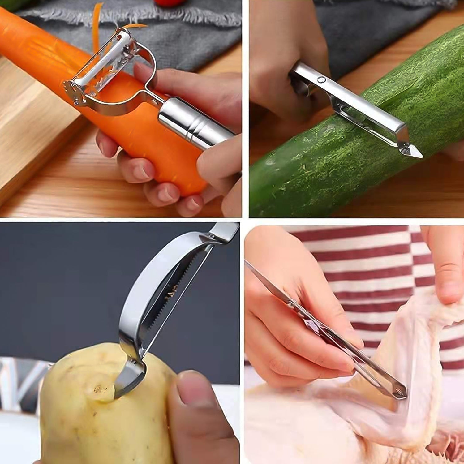 Multifunctional Peeler Grater For Vegetable Fruit (3 Pcs Set) Wukusy