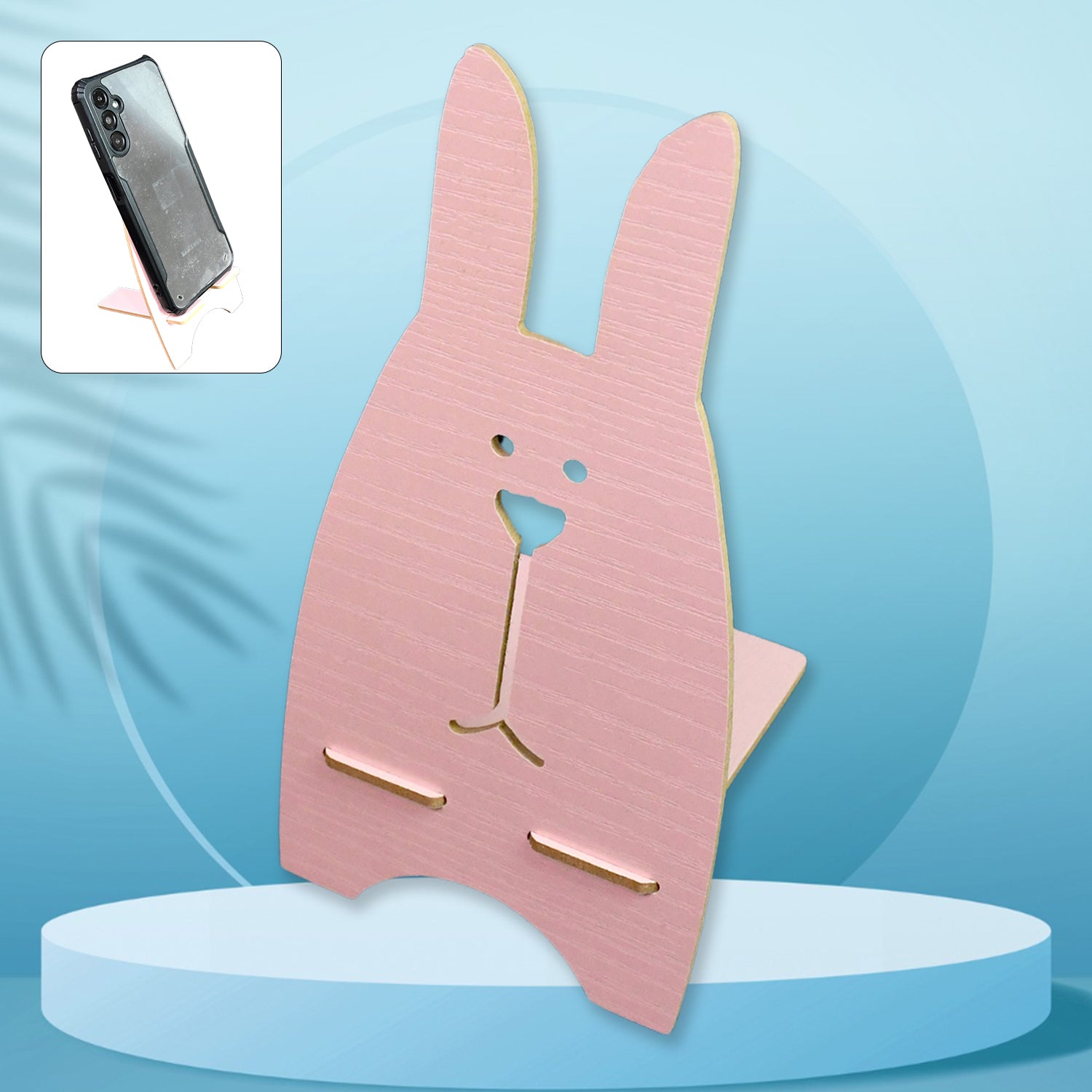 Wooden Cute Lovely Rabbit Design Mobile Stand (1 Pc) Wukusy