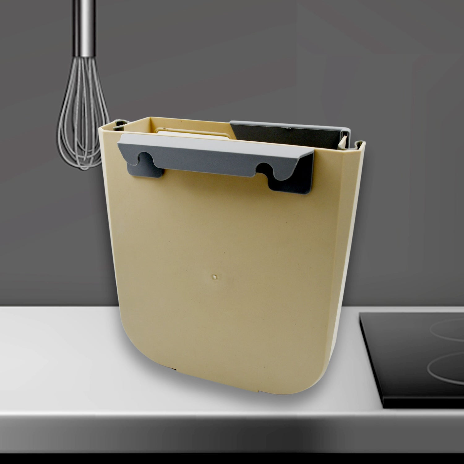 Hanging Trash Can For Kitchen Cabinet Door Small Collapsible Foldable Waste Bins Hanging Trash Holder For Bathroom Bedroom Office Car Portable Wukusy