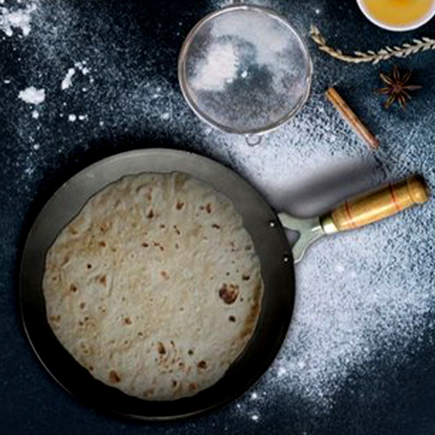 2692 Wooden Handle Roti Tawa Used In All Household And Kitchen Purposes For Making Rotis And Parathas Etc. Wukusy