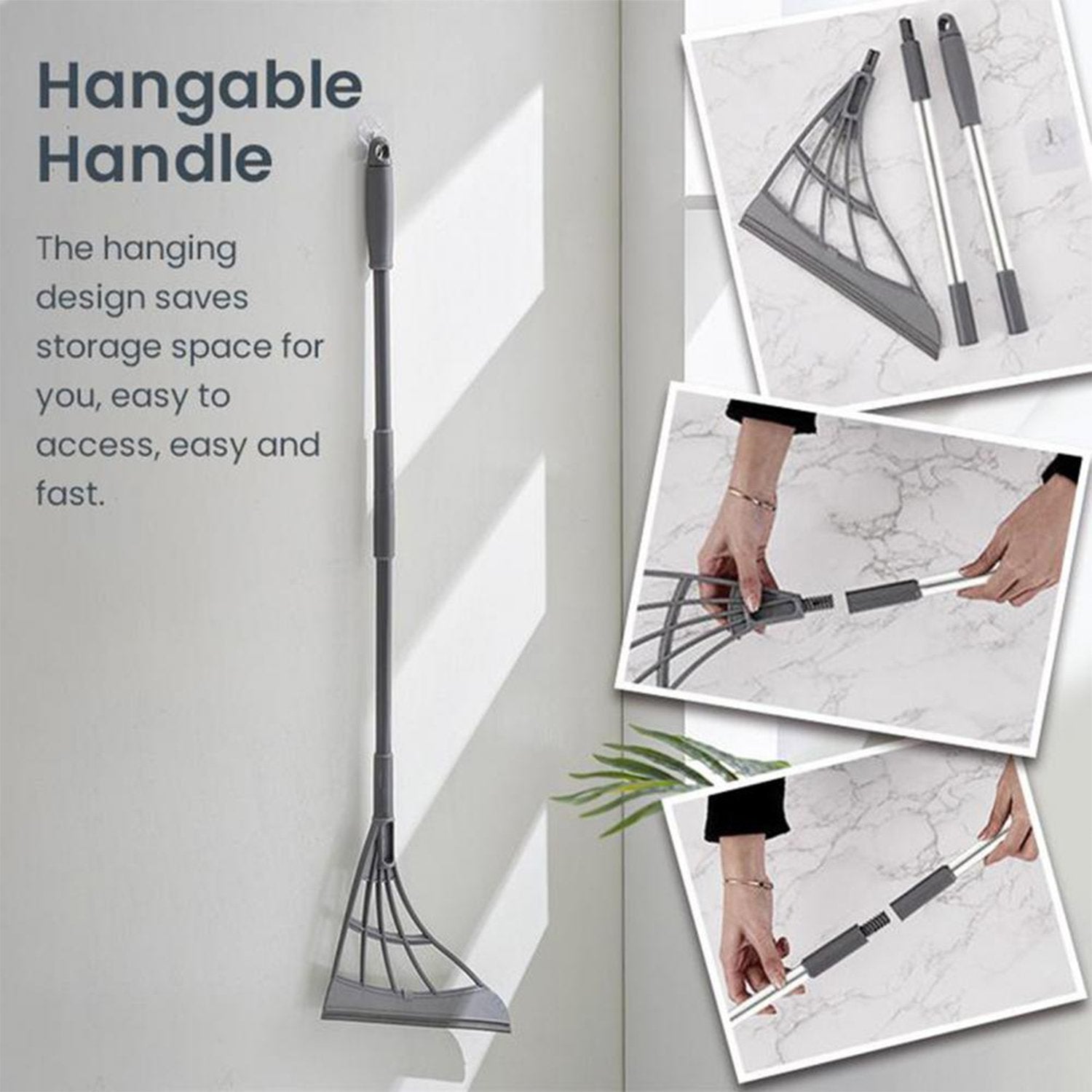 0525 Durable Eco-friendly Broom With Scraper Wukusy