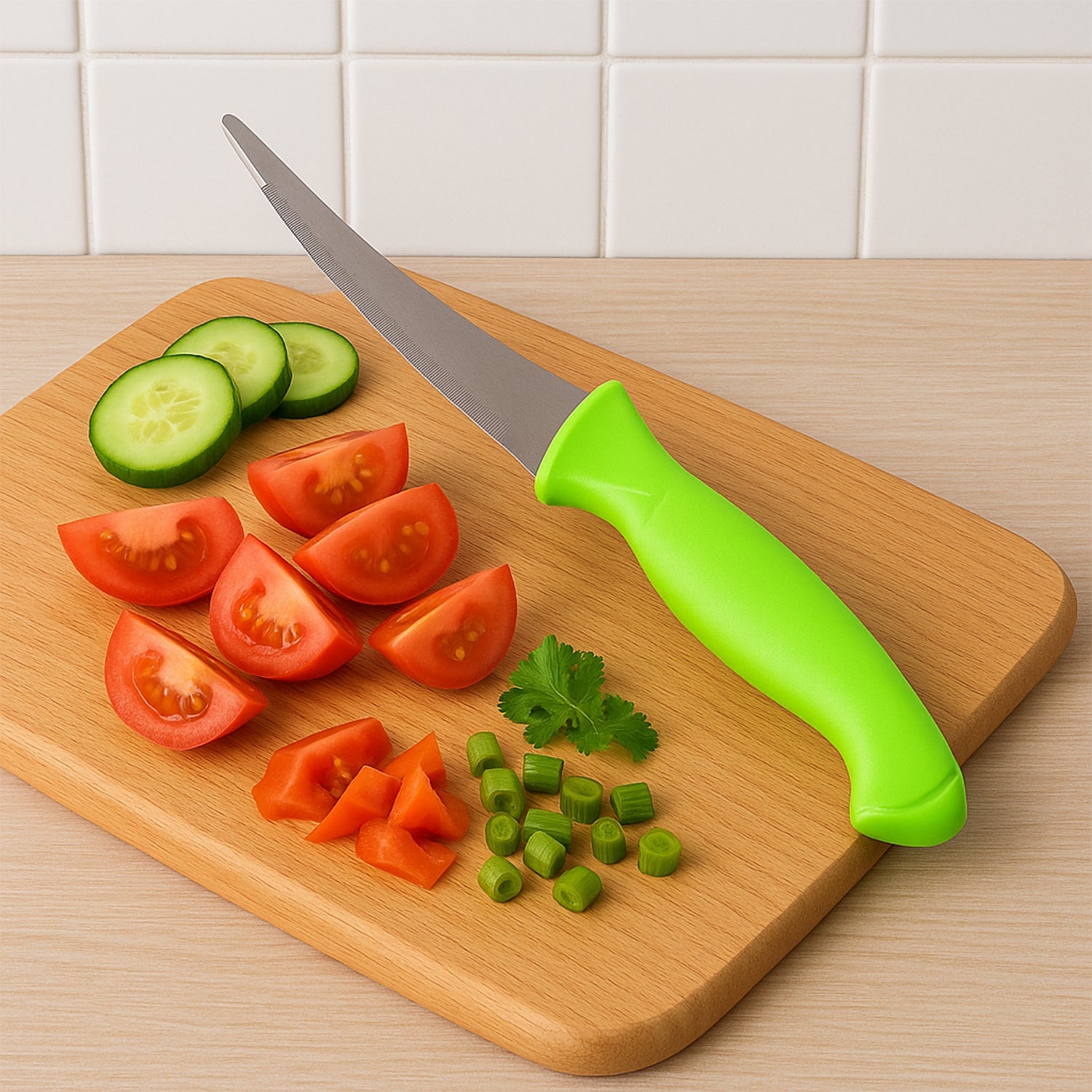 Premium Quality Multipurpose Kitchen Knife With Soft Ergonomic Handle (1 Pc) Wukusy