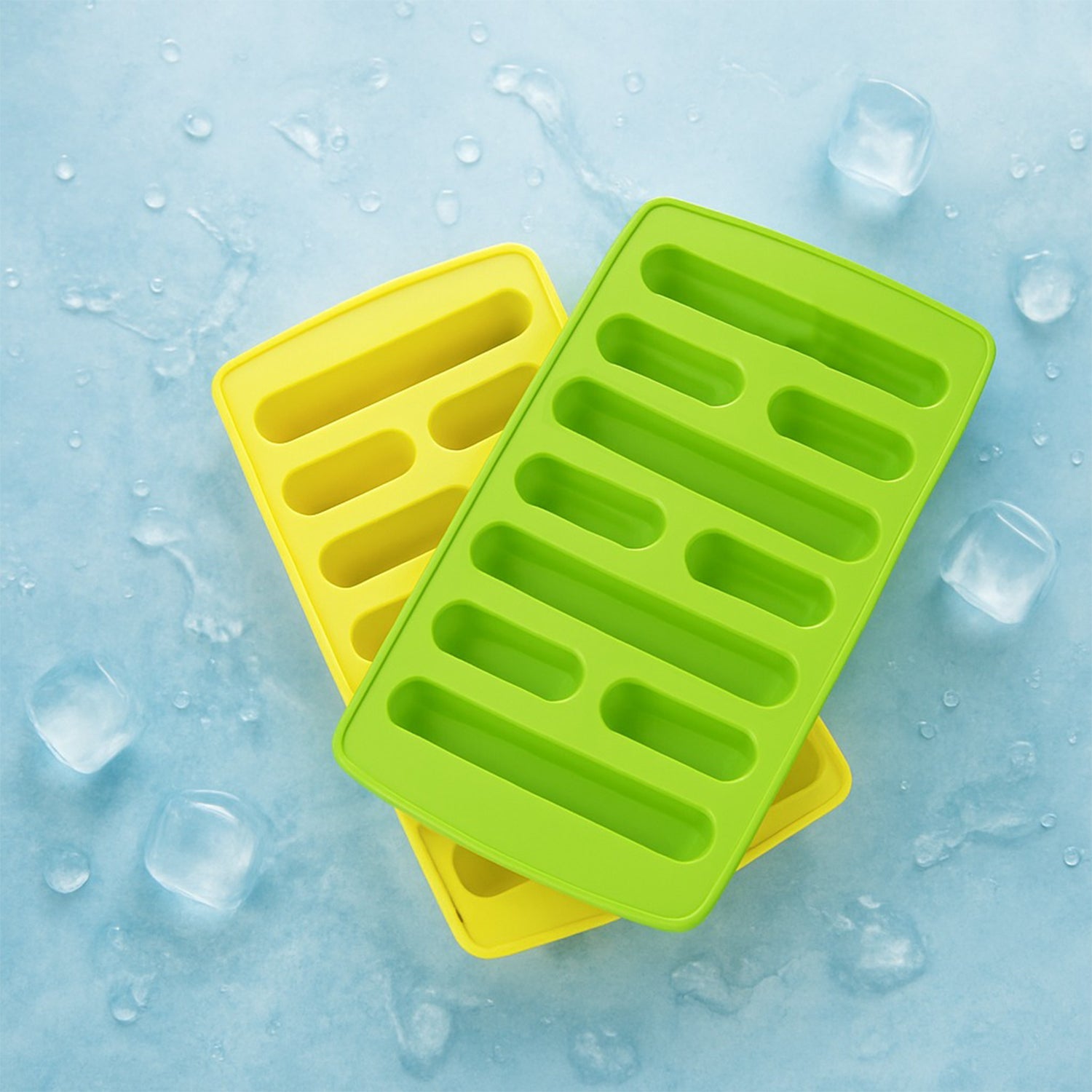 Plastic Ice Cube Tray Set (4 Pc) Wukusy