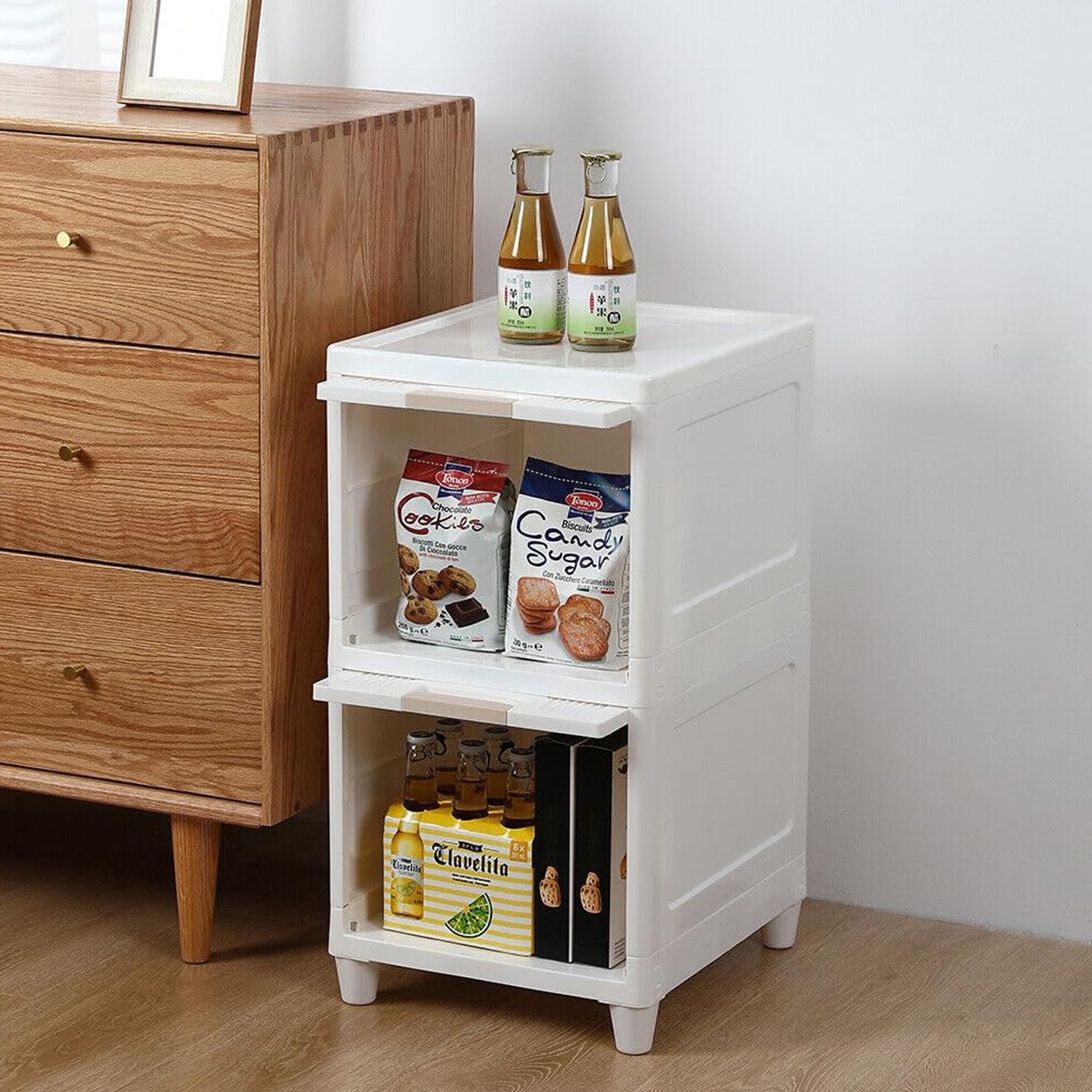 Multipurpose Storage Cabinet Storage Solutions Plastic Drawers  Multi Layer Wardrobe Storage Drawers  Foldable Multipurpose Drawer Units For Kitchen Bathroom Bedroom Cloth (2 Layer) Wukusy