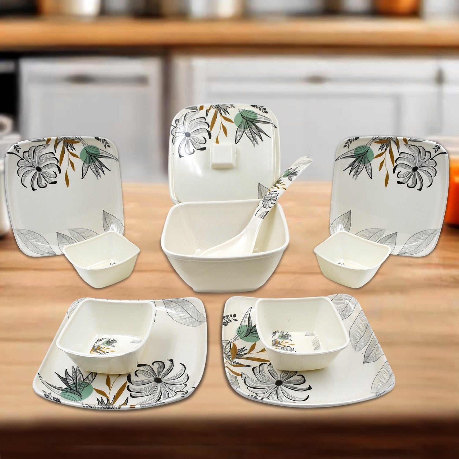 Divine Lunch Tableware Dinner Set (11 Pcs Set) Wukusy