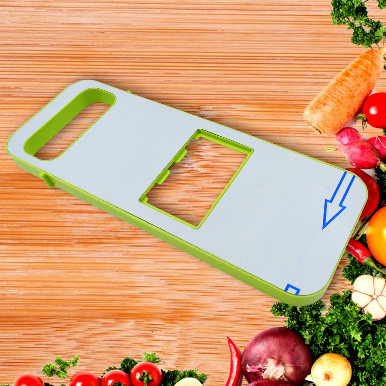 5842 Slicer For Kitchen 5 In 1 Foldable Vegetable Slicer Blade Potato Cutter Veggie Slicer Onion Slicer Julienne Grater With Protective Guards Stainless Steel Blade Wukusy