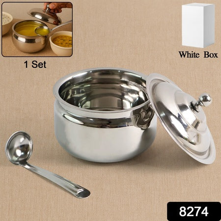 Premium Stainless Steel Ghee Pot Wukusy