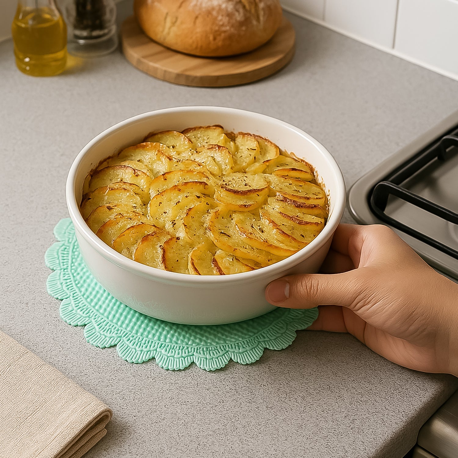 Silicone Round Heat Resistant Mat (2 Pc Set) Wukusy