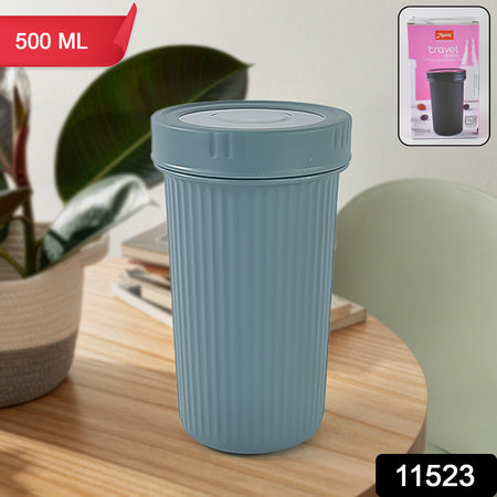 Apex Double Wall Inner Steel Travel Glass (500ml) Approx (1 Pc  Mix Color) Wukusy