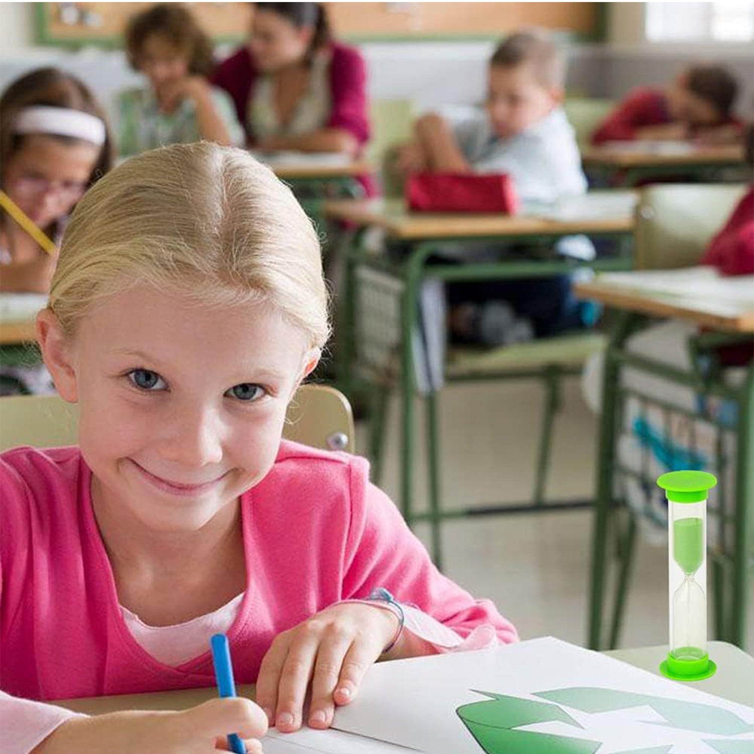 8756 Sand Timer Plastic Hourglass Sand Glass Toy Sand Clock For Kitchen Office School And Brushing Teeth For Bathroom Timer Clock Children Hourglass Sand Glass Toothbrush Household Sand Clock (3 Min Approx  5 Pc) Wukusy