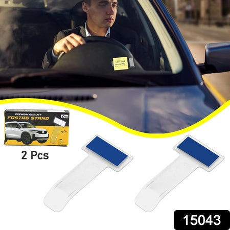 Windscreen Cardholder Fastag Stand Transparent Ticket Holder Car (2 Pc Set) Wukusy