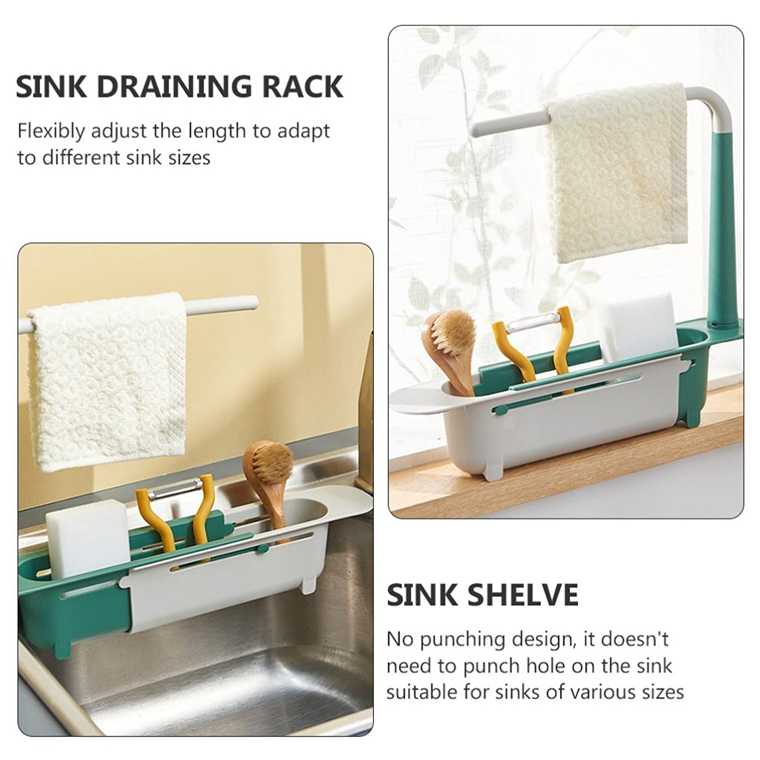 2370 Expandable Kitchen Drying Basket Rack For Kitchen Use (Moq-120) Wukusy