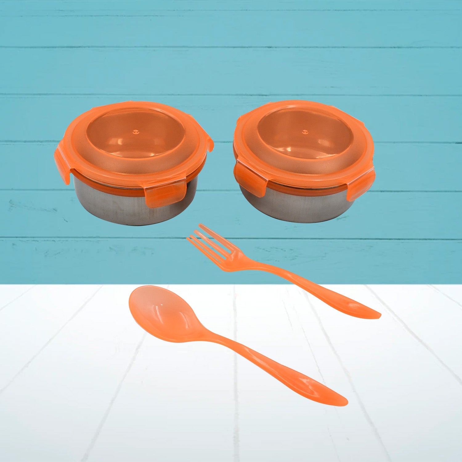 Airtight  Leak Proof Stainless Steel Container Multi Compartment Lunch Box Carry To All Type Lunch In Lunch Box  Premium Quality Lunch Box Ideal For Office  School Kids  Travelling Ideal (3 Different Lunch Box) Wukusy