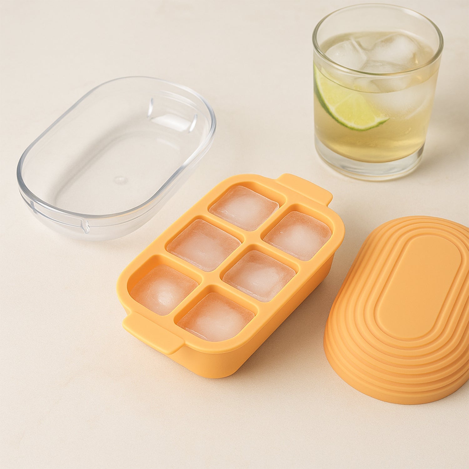 Plastic Ice Cube Tray (1 Set) Wukusy