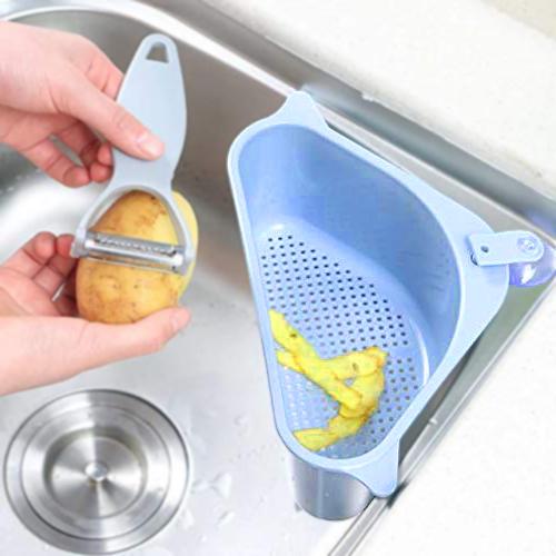 2119 Triangular Multi Functional Drainer Shelf Sink Storage Holder Wukusy