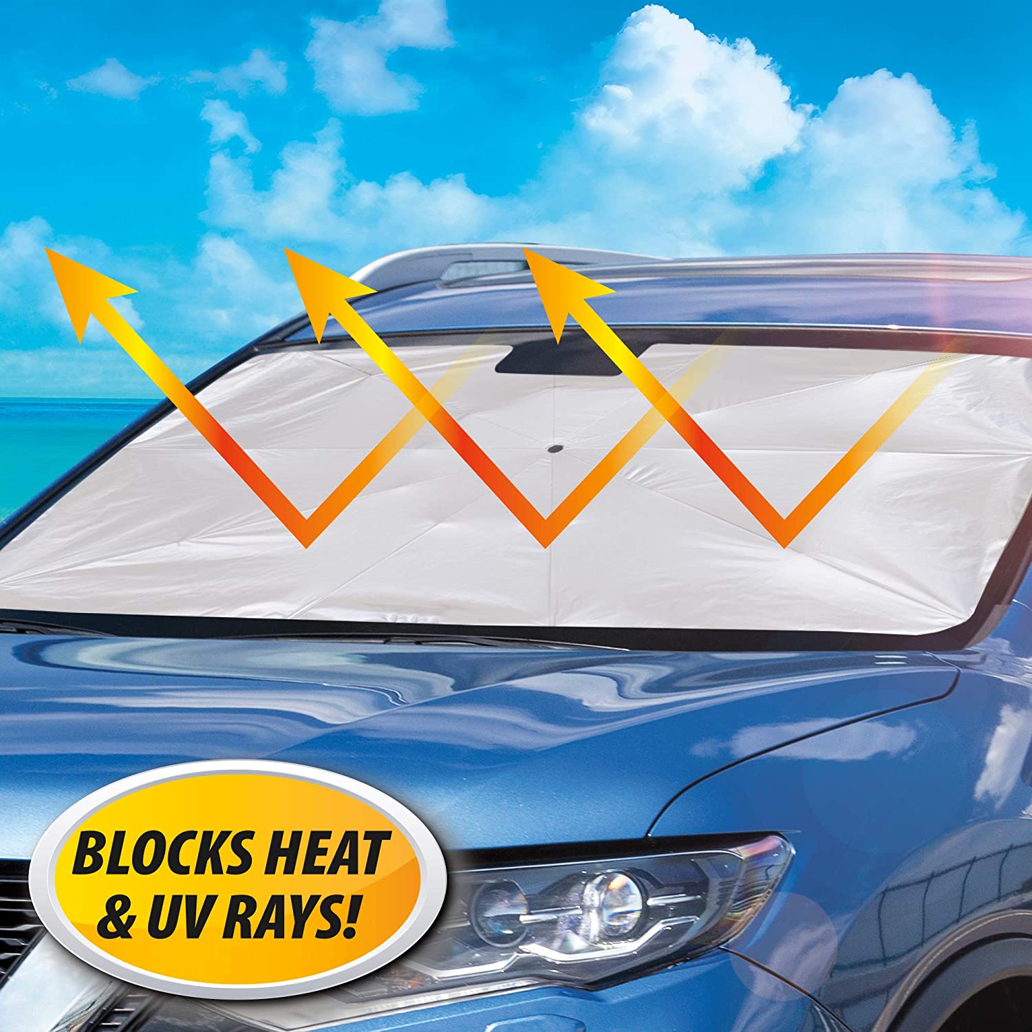 0519 Windshield Umbrella Sun Shade Cover Visor Sunshades Reviews Automotive Front Sunshade Fits Foldable Windshield Brella Various Heat Insulation Shield For Car Wukusy