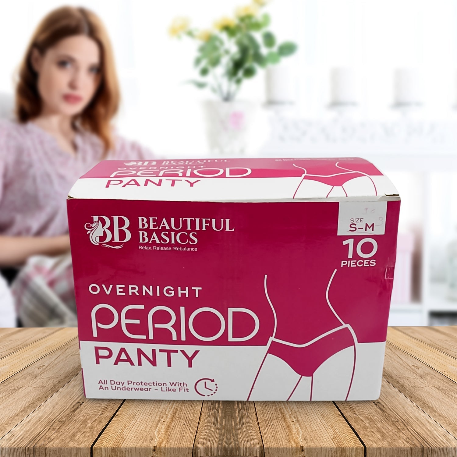 Womens Emergency Kit Travel Kit- Includes Seamless Underwear Pantyliner Feminine Hygiene Sachet First Period Kit (10 Pcs) Wukusy
