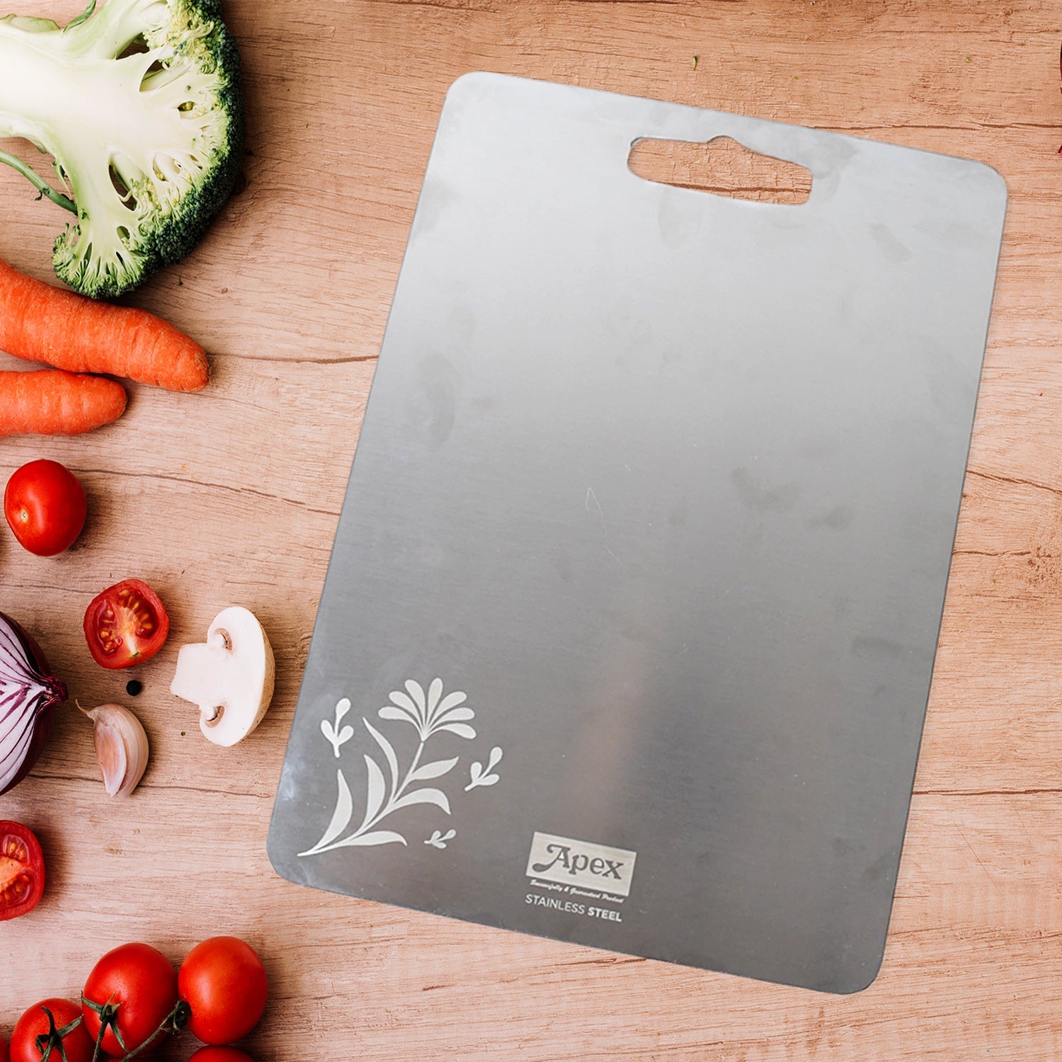 Apex Steel-x Stainless Steel Medium Chopping Board Wukusy