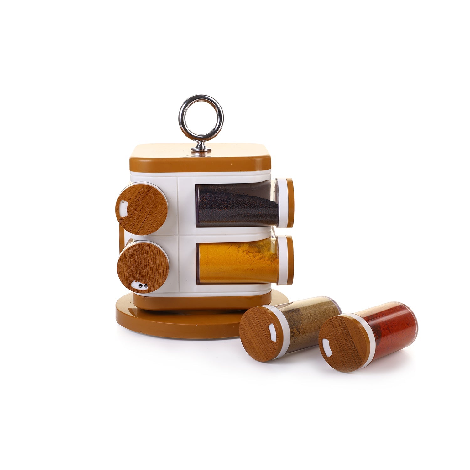 8117 Ganesh Storewell Plastic Spice Rack - Set Of 8 Wukusy