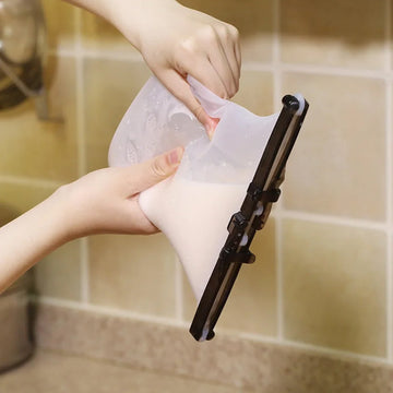 Reusable Silicone Food Storage Bag Set Leakproof Lock Reusable Flat Bottom Freezer Bags Sandwich Bags Silicone Food Grade Kids Snack Bags Bpa Free Microwave Dishwasher Safe (1 Pc) Wukusy