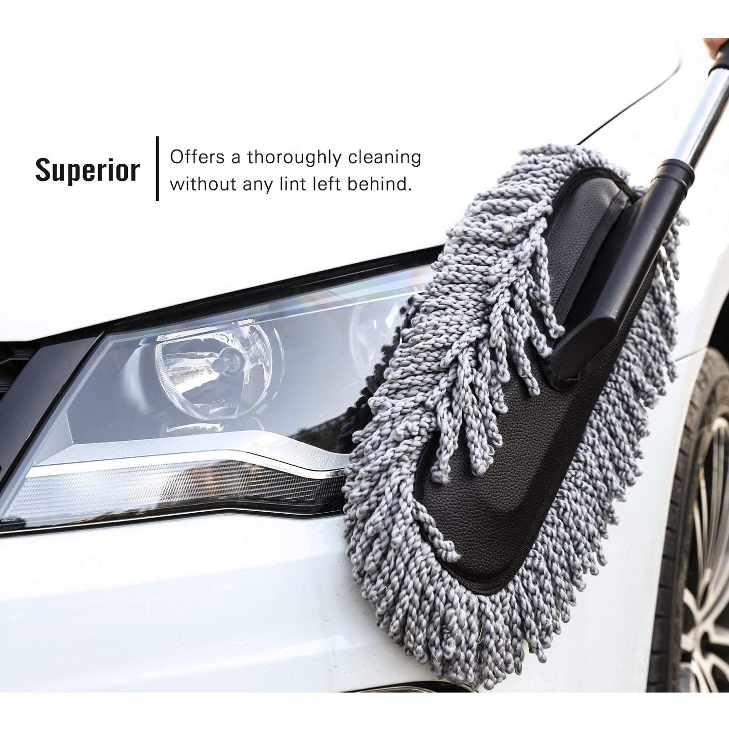 4749 Car Duster Long Retractablesoftnon-sliphandle Multipurpose Microfiber Wash Brush Vehicle Interior And Exterior Cleaning Kit With For Car Boats Or Home Wukusy