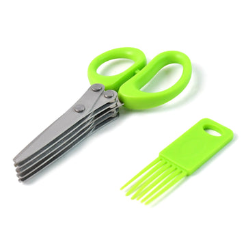 Premium 5-blade Multipurpose Kitchen Scissors With Cleaning Comb Wukusy