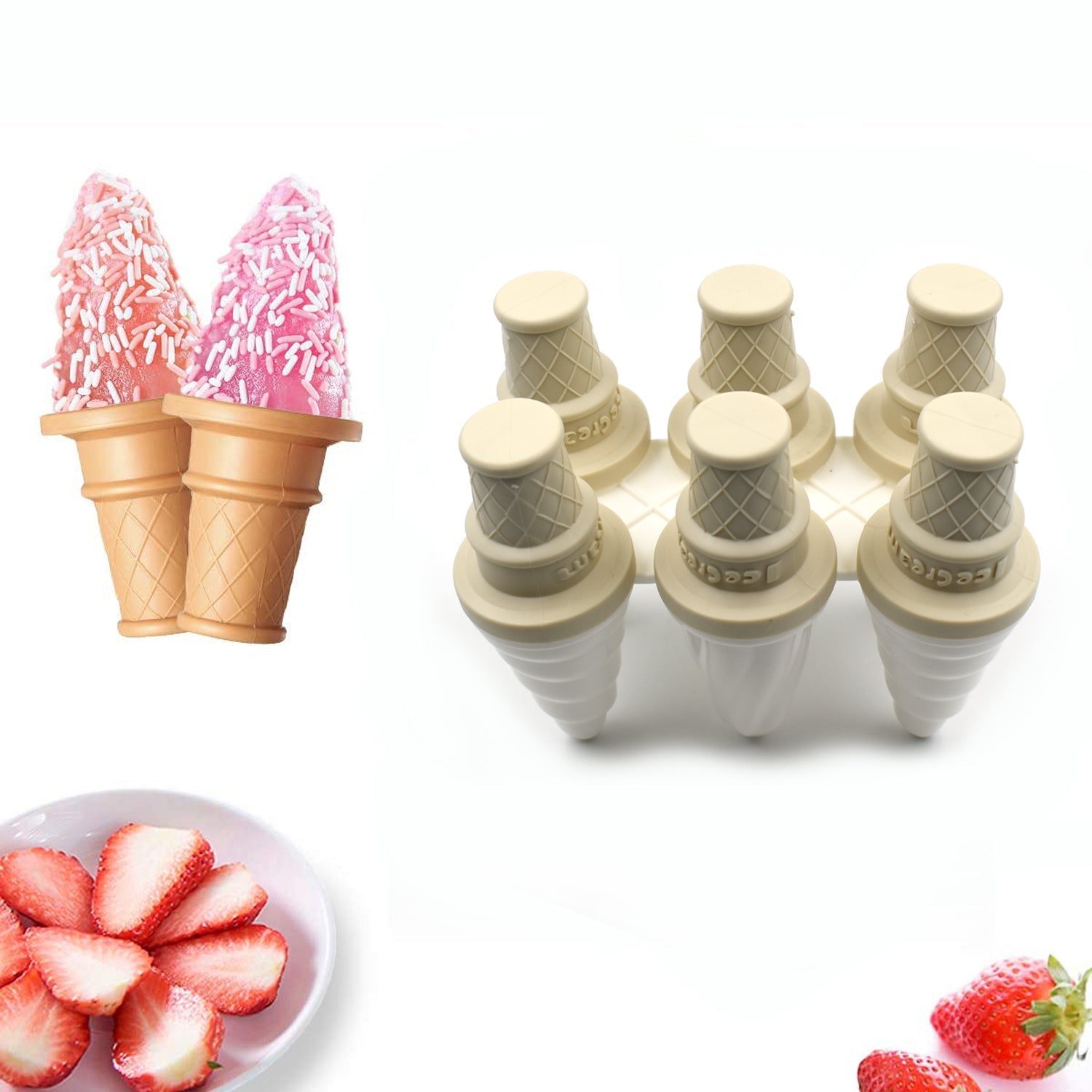 6304 6 Pc Ice Cream Mold Used For Making Ice-creams In All Kinds Of Places Including Restaurants And Ice-cream Parlours Etc. Wukusy