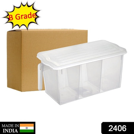 2406 Refrigerator Organizer Fresh-keeping Box Case Kitchen Storage Box Wukusy