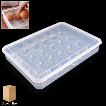 Plastic Egg Storage Container Holder For Refrigerator Egg Tray Holds 24 Eggs (1 Pc) Wukusy
