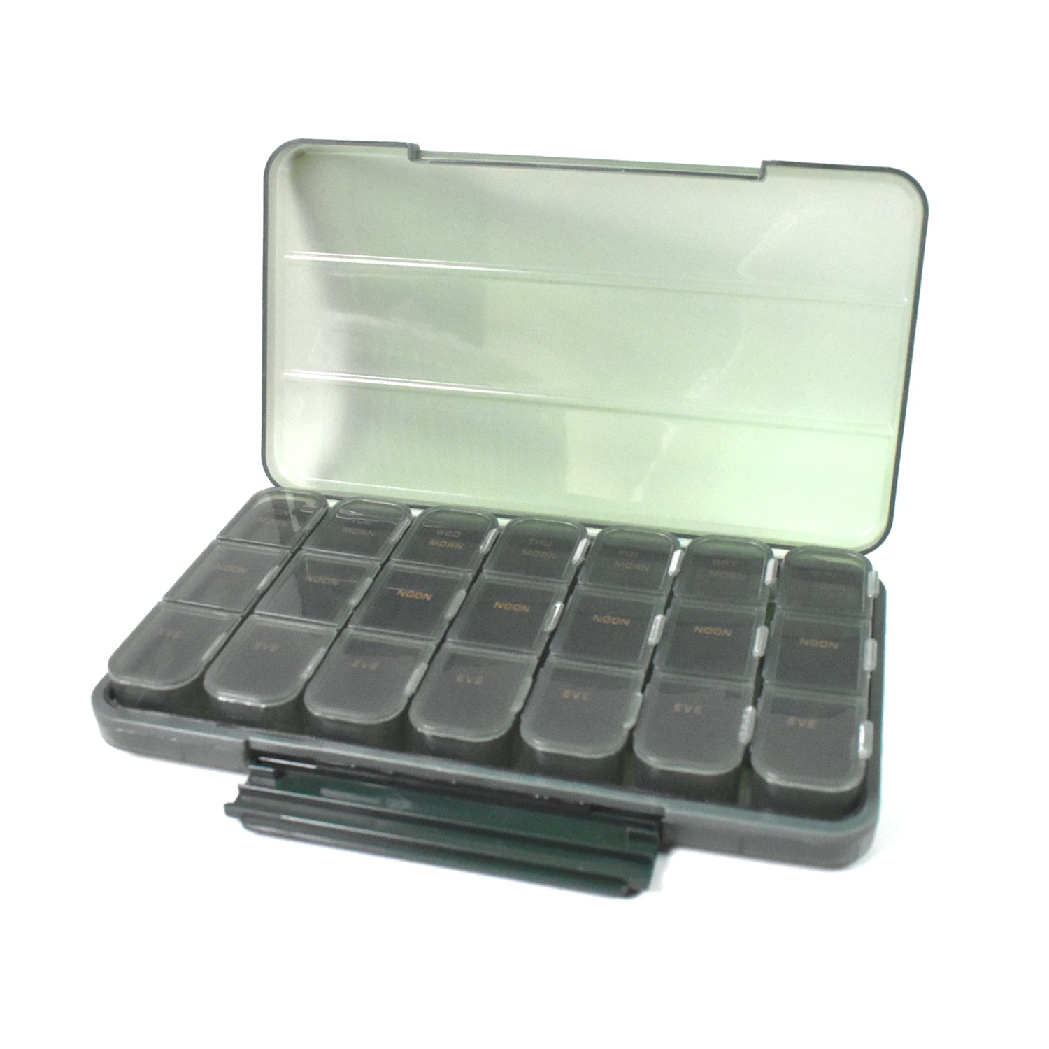 Portable Weekly Pill Box Organiser Daily Pill Keeper 21 Grid Container (1 Pc) Wukusy