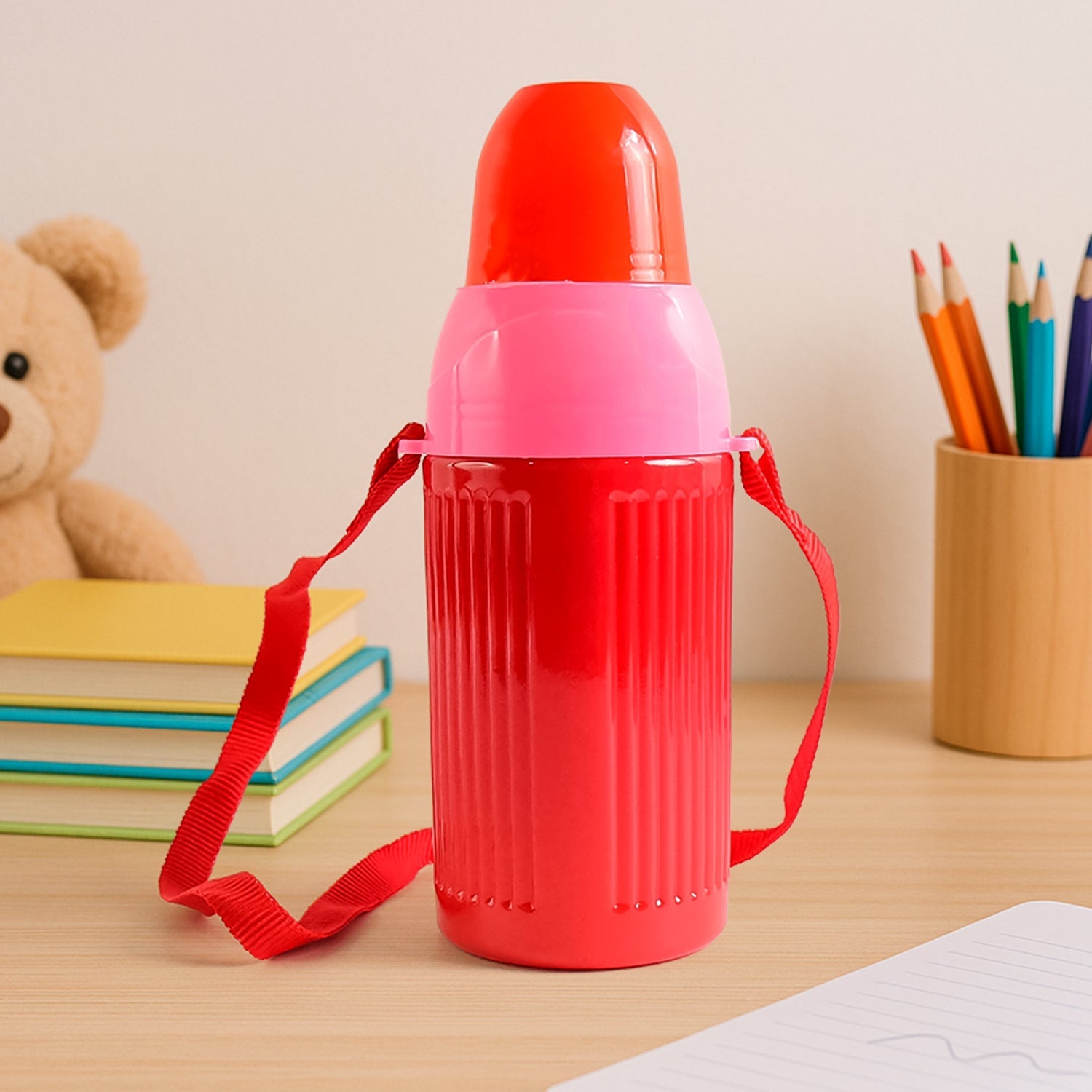 500ml Kids Insulated Plastic Water Bottle (1 Pc) Wukusy