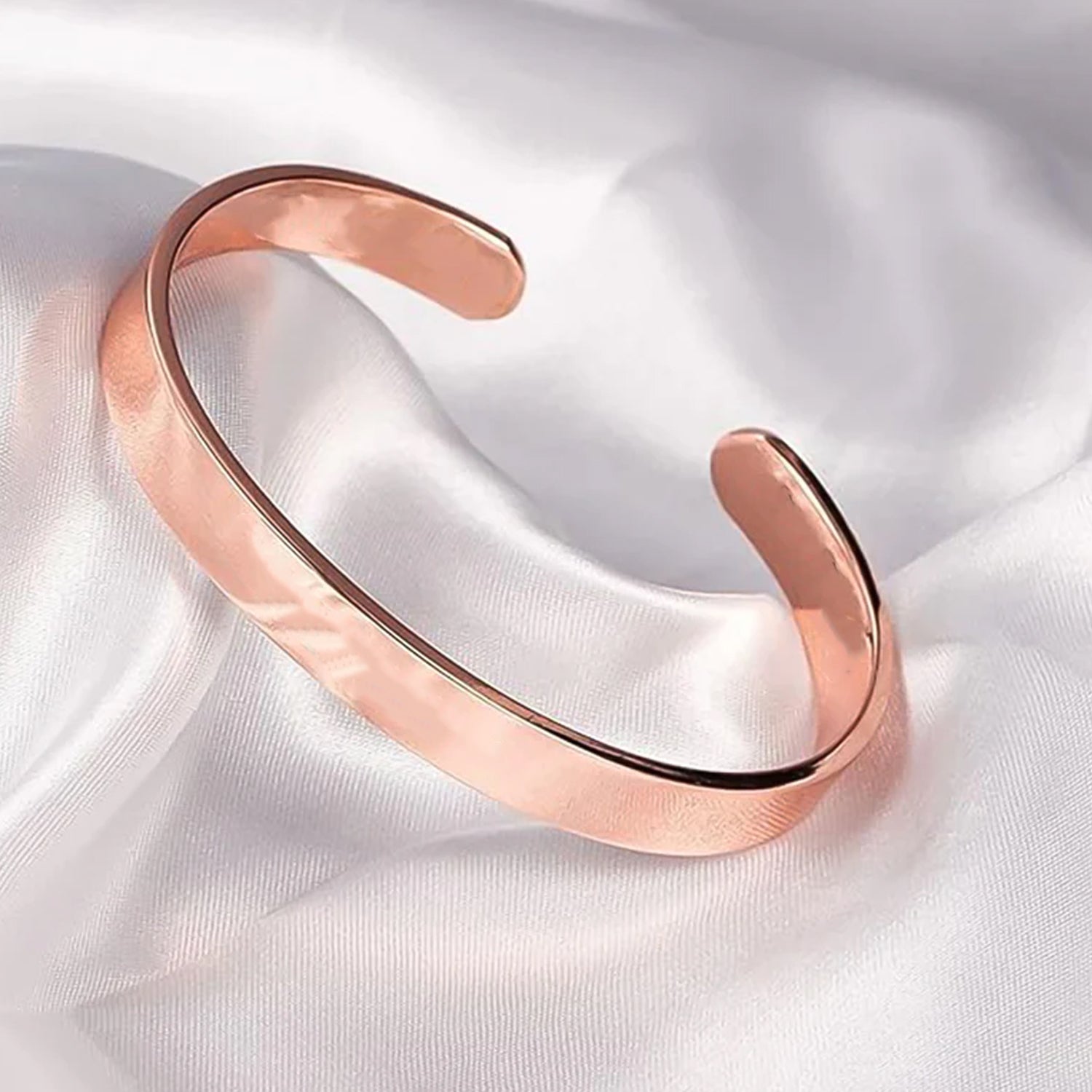 Elegant Rose Gold-plated Open Cuff Bracelet Kada (1 Pc) Wukusy