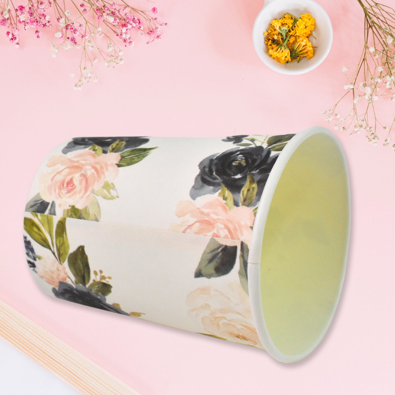 Disposable Paper Cups Disposable Tea Coffee Cups (10 Pcs Set  Mix Color  Design) Wukusy