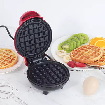 Mini Waffle Maker Machine Waffle Iron Home Appliances Kitchen Gift Easy To Clean On-stick Surfaces Perfect Breakfast Dessert Sandwich Pan Cakes Paninis  Other Snacks Machine Wukusy