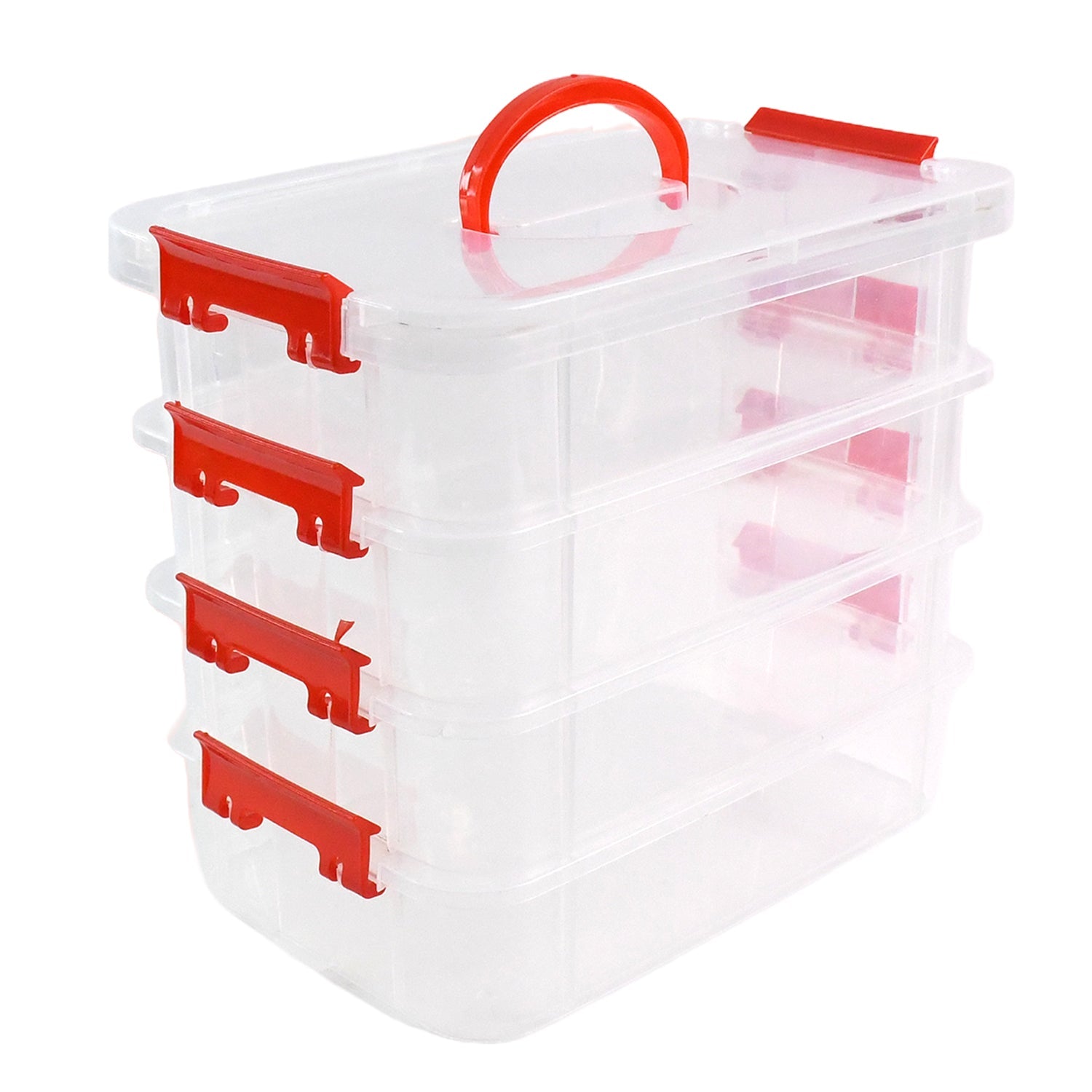 4-layer Transparent Multipurpose Plastic Storage Box Wukusy