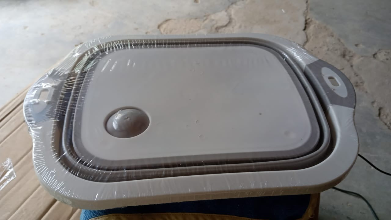 0098a Collapsible Cutting Board With Dish Tub Basket Wukusy