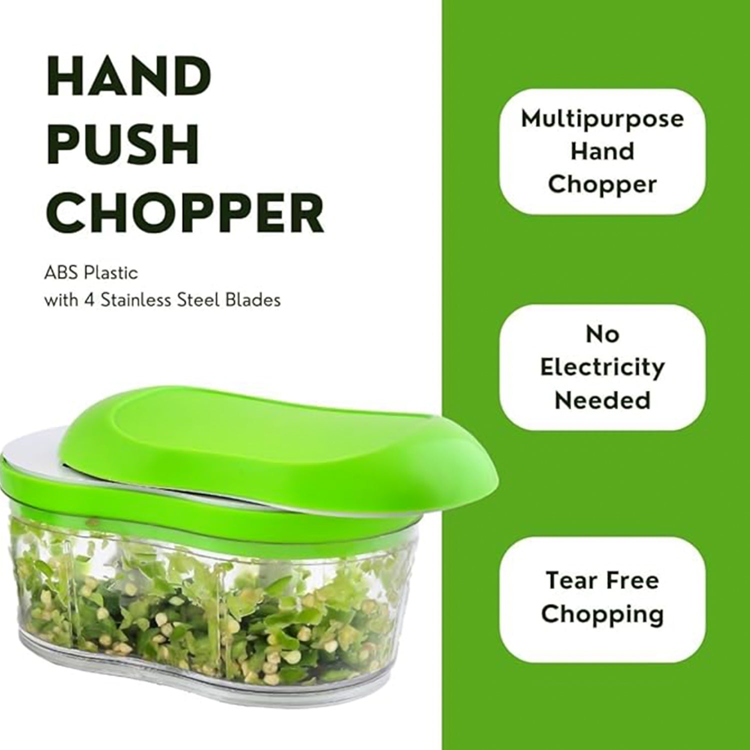 Manual Hand Push Garlic Cutter  Vegetable Chopper (1 Pc) Wukusy