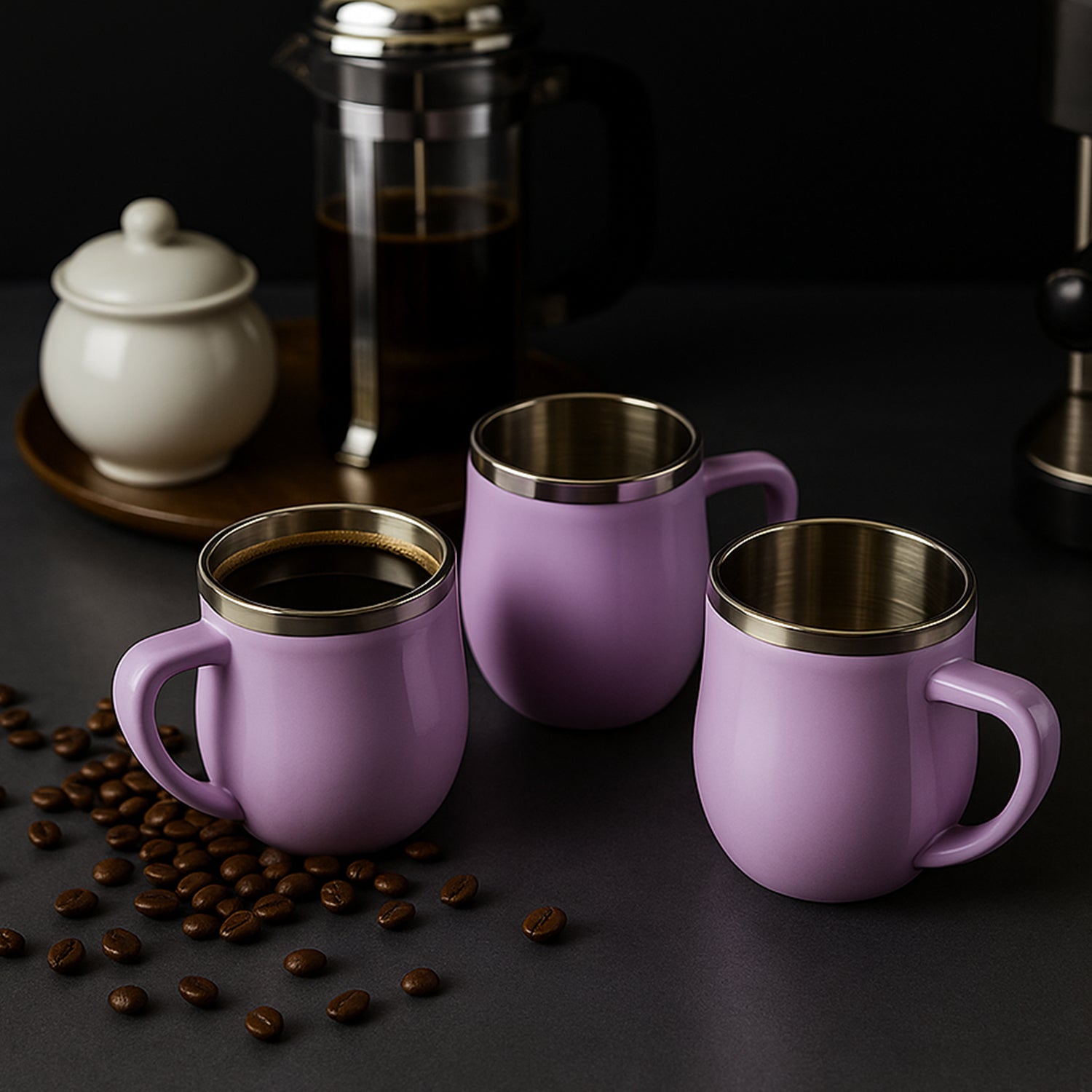 Apex Chit-chat Double Wall Stainless Steel Mug Set (6pc200ml) Approx Wukusy