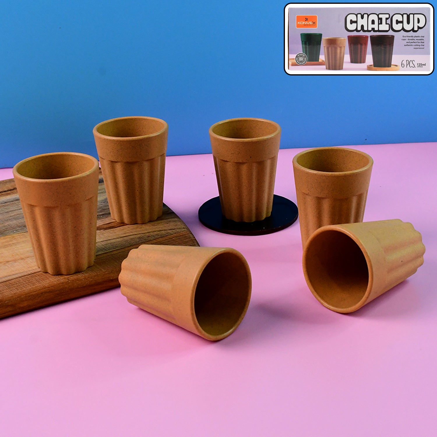 Konvex Traditional Chai Cups (125 Ml  6 Pc) Wukusy