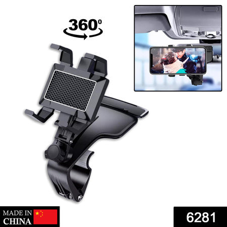 6281 Car Mobile Phone Holder Mount Stand With 360 Degree. Stable One Hand Operational Compatible With Car Dashboard. Wukusy