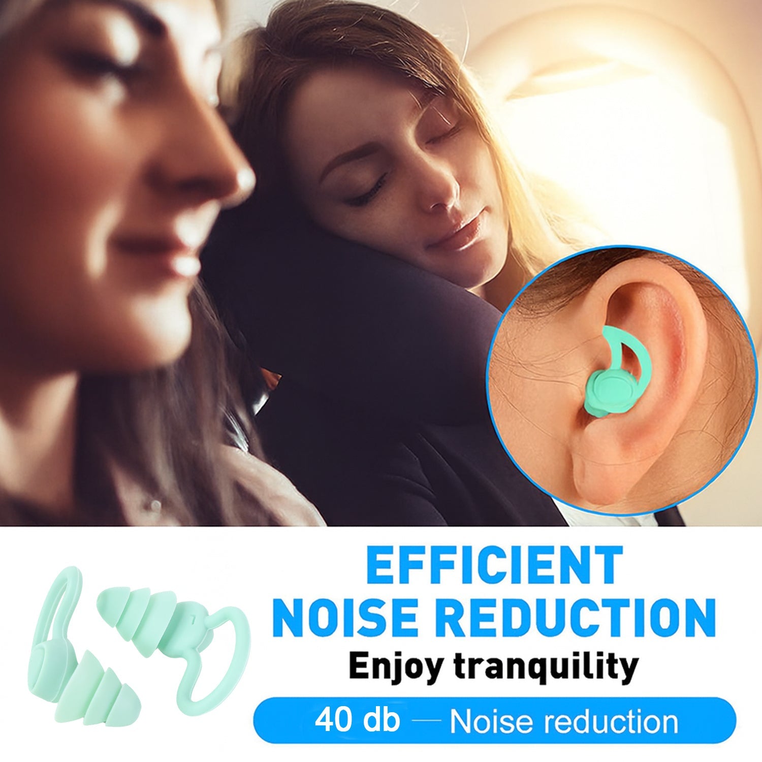 Premium Layered Silicone Noise Reduction Earplugs (1 Pair) Wukusy