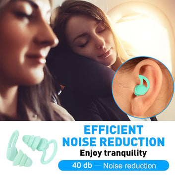 Premium Layered Silicone Noise Reduction Earplugs (1 Pair)