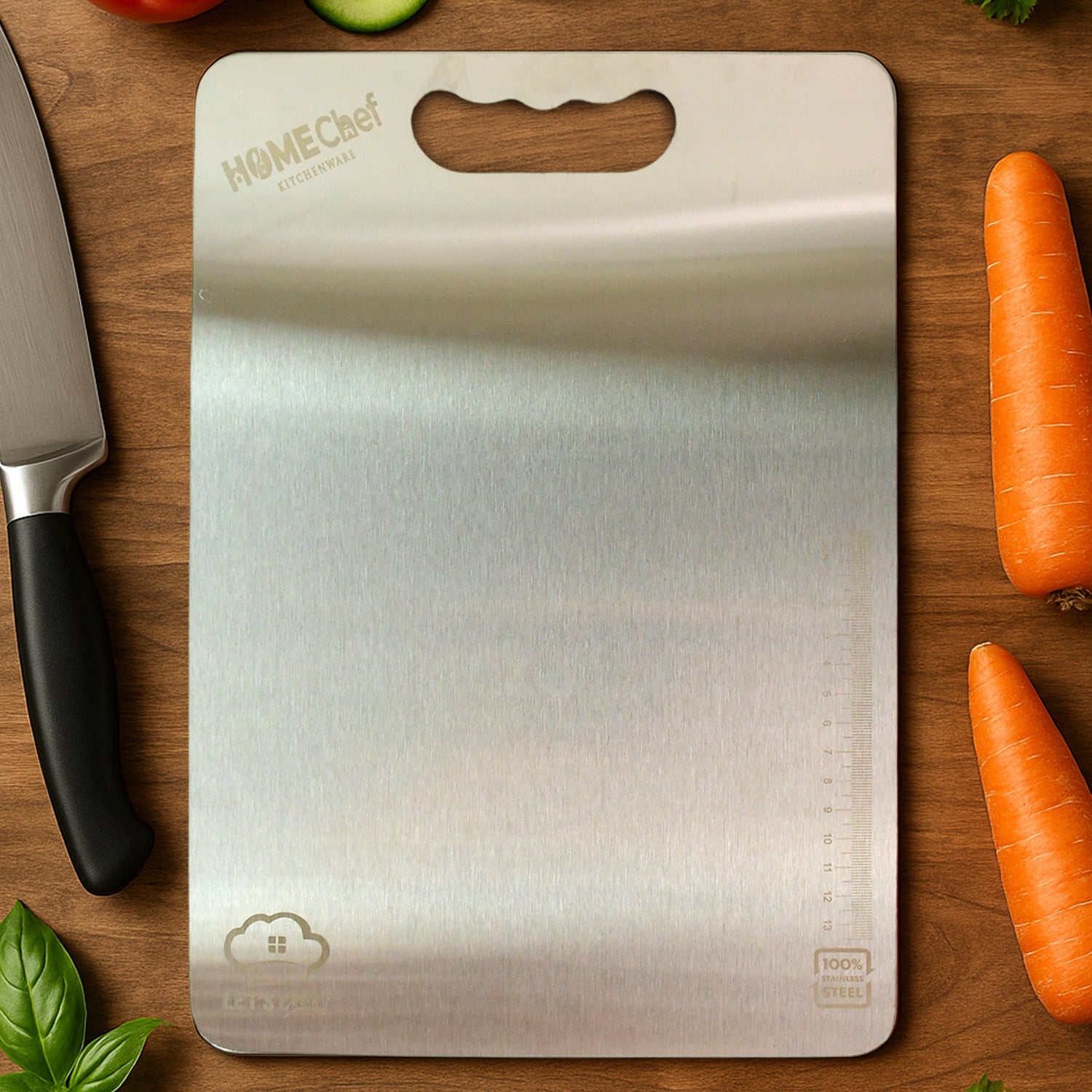 Premium Stainless Steel Cutting Board 229mm X 330mm (1 Pc) Wukusy