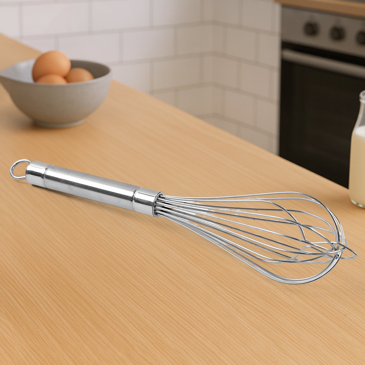Apex Stainless Steel Large Hand Whisk (1 Pc) Wukusy