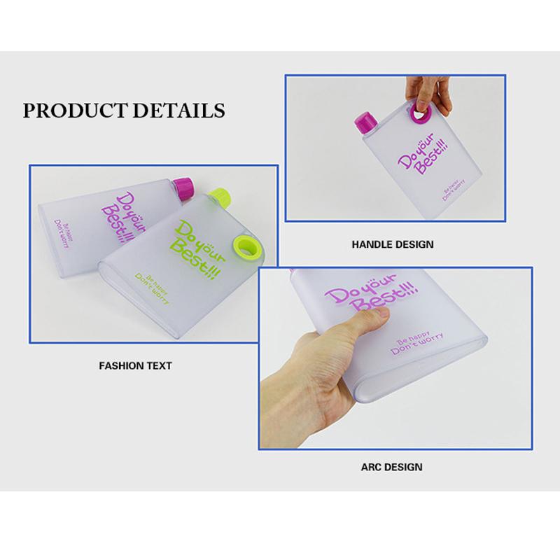 0364 Notebook Style Slim Water Bottle (380 Ml Multicolor) Wukusy
