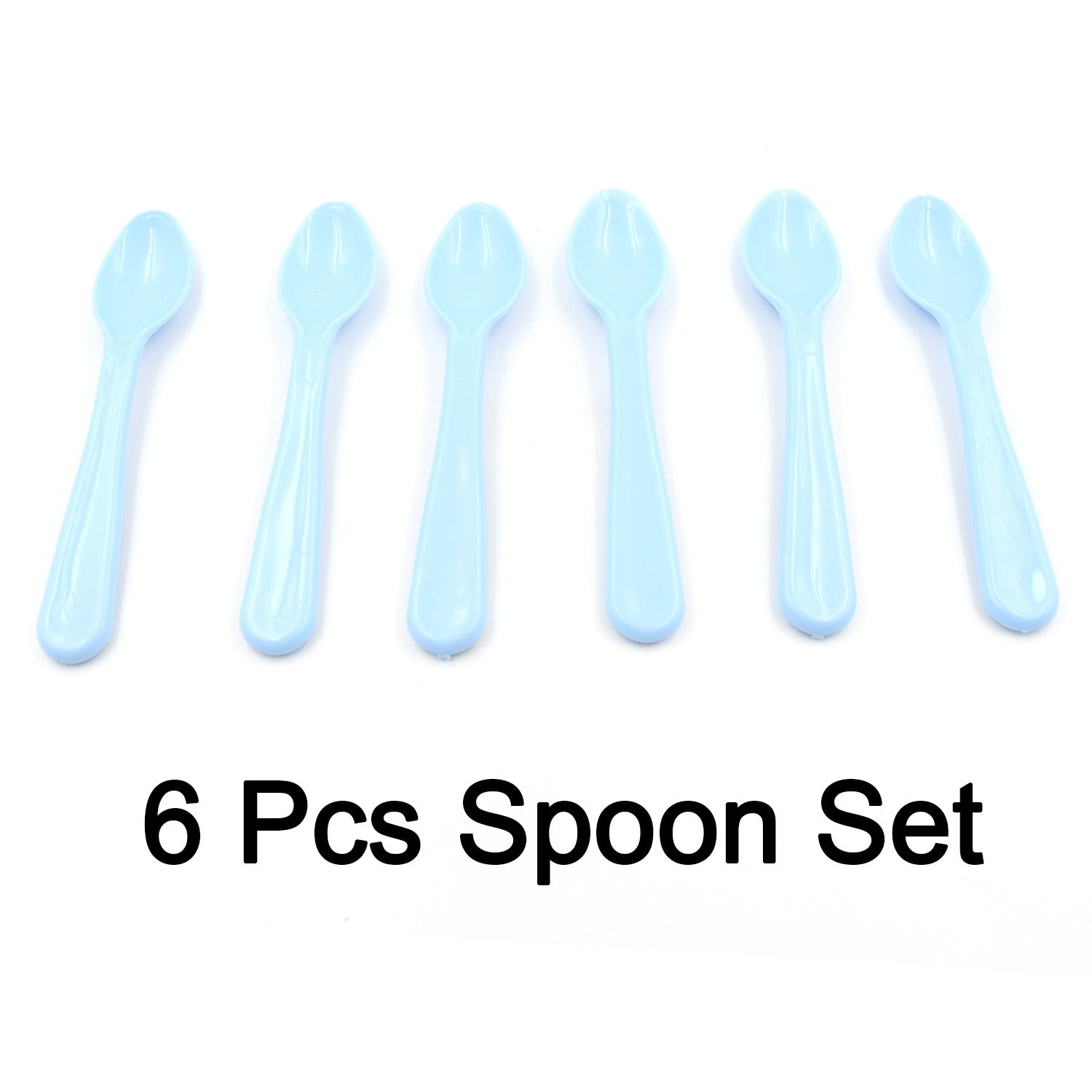 5349 Food Plastic Spoon Set Plastic Table Spoon Set Plastic Tea Spoon Coffee With Abs Plastic Heat-resistant Spoon (6 Pc Set ) Wukusy
