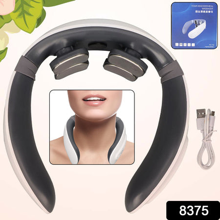 4 Heads Smart Electric Neck And Back Pulse Massager (1 Pc) Wukusy