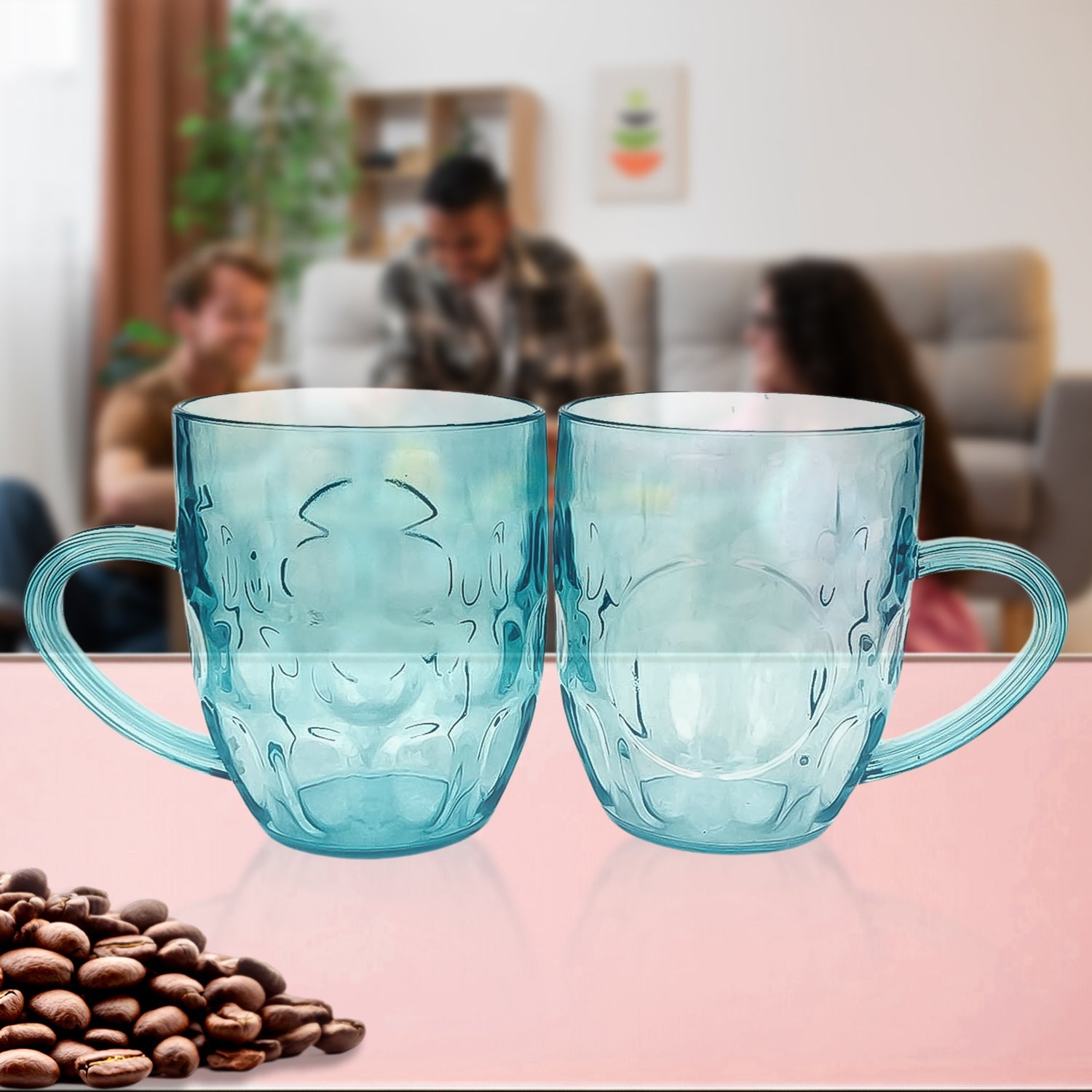 Apex Shake Mug Set  2 Pieces Durable Plastic Mugs (350ml) Approx Wukusy