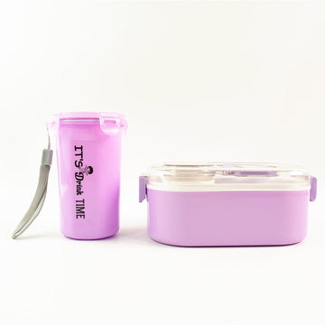 Multi-functional 1 Set Leakproof Lunch Box With Cutlery  Tumbler Wukusy