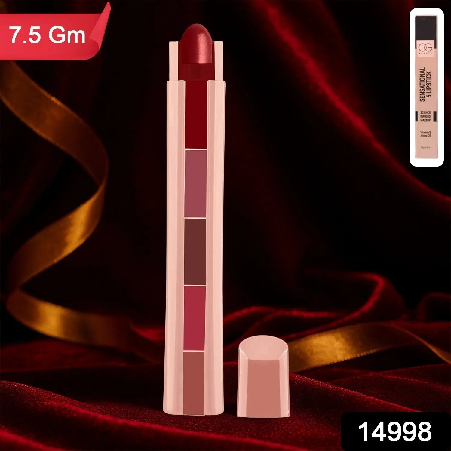 Og Beauty 5-in1 Sensational Lipstick (7.5 Gm) Wukusy